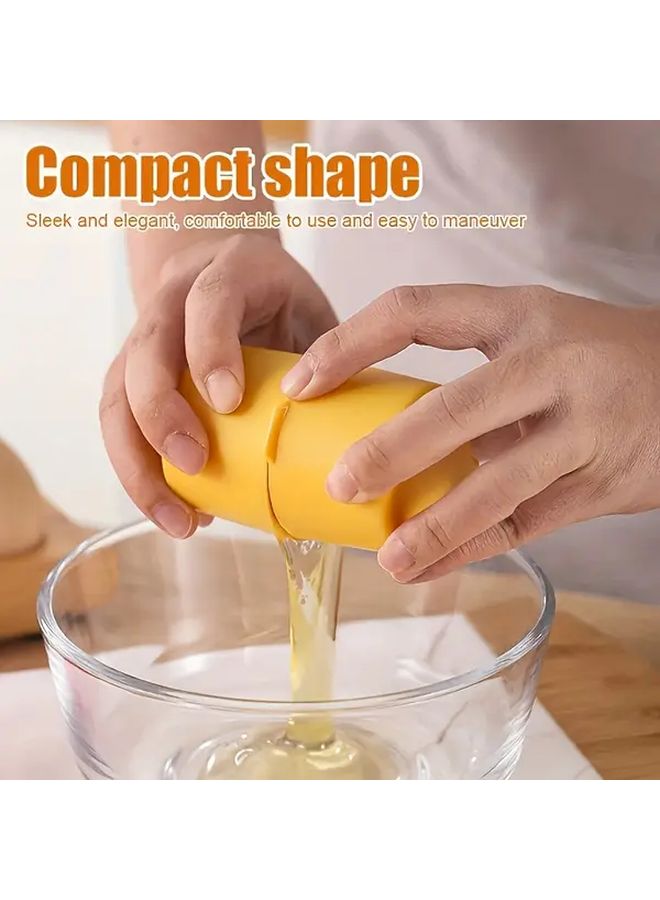 Yellow Egg Separator With Ergonomic Handle Fast Peeling Easy Clean Durable Portable For Baking - Image 2